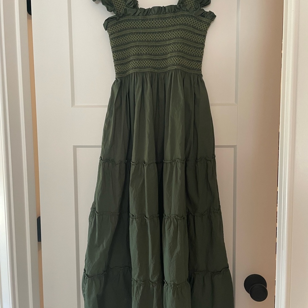 Hill house Home Ellie Nap Dress, Leaf Green, size S